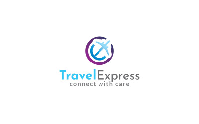 Travel Express logotyp designmall