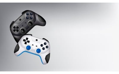 Gamepad Controller Videogames Samenstelling Realistisch 2-01 201021105 Vectorillustratieconcept