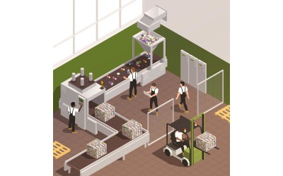 Garbage Recycling Isometric 201210138 Vector Illustration Concept