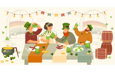 Patrick Day Party Beer 210160202 Vectorillustratieconcept