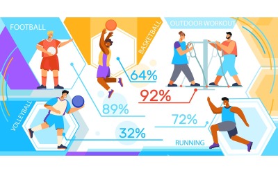 Stadion sportowy Infografika Flat-01 201060206 Ilustracja wektorowa koncepcji