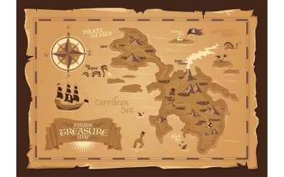 Pirate Map 210251813 Vector Illustration Concept