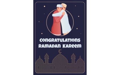 Ramadan Card Flat 201251133 vektorové ilustrace koncept