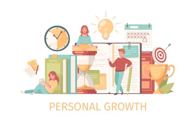 Desarrollo personal del crecimiento personal 210120308 Concepto de ilustración vectorial