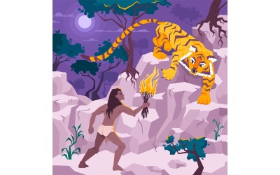 Mowgli Coloriage Page Plat 211500704 Concept Illustration Vectorielle