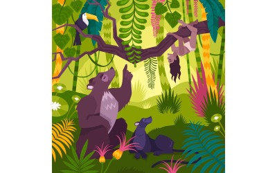 Mowgli Kolorowanki Strona Płaskie 210150701 Ilustracja Wektorowa Koncepcja