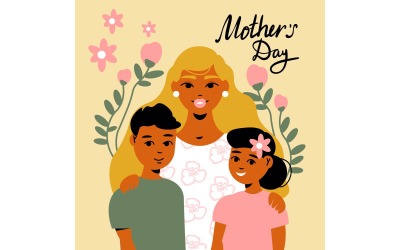 Anneler Günü Kartı 210160513 Vektör Çizim Kavramı
