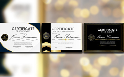 Diseño de plantillas de certificado premium moderno