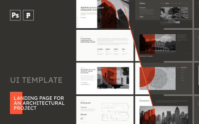 Element – uniwersalny szablon UI monochromatycznego landing page’a