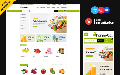 Farmatic - 食品和餐厅多用途响应式 OpenCart 商店