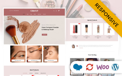 Glowkit - адаптивна тема WooCommerce для магазину краси