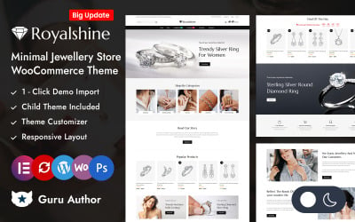 Royalshine - Tema reattivo Elementor WooCommerce per gioielleria minimale