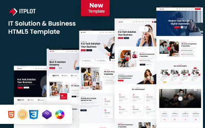 Šablona webových stránek Bootstap HTML5 pro IT řešení a obchodní poradenství