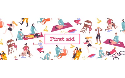 First Aid Pattern Flat-01 200450719 Vector Illustration Concept