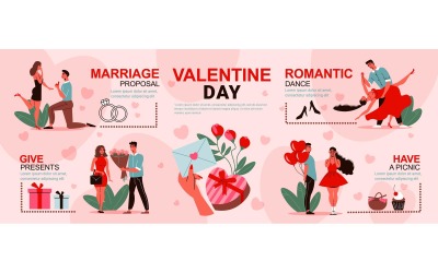 Valentine den láska infografiky 201160526 vektorové ilustrace koncept