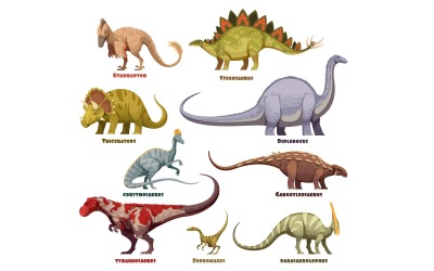 Dinosaurus Set 201212608 Vector Illustration Concept