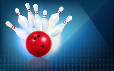 Composizione realistica di bowling 210121106 Illustrazione vettoriale Concept