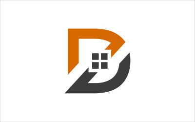 Plantilla de vector de construcción de casa DZ