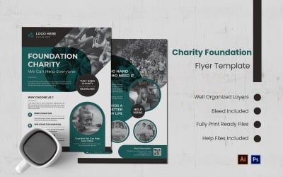 Charity Foundation Flyer Template