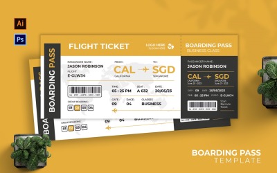 Flight Entrance Boarding Pass