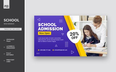 School Admission Web Banner Templates