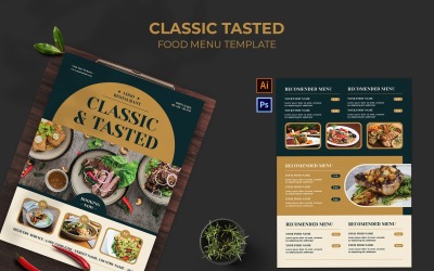 Classic Tasted Food Menu Template