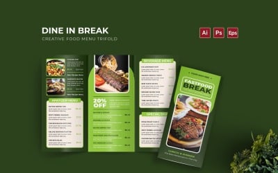 Dine In Break Food Menu Template