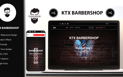 KTX Barbershop - modelo HTML5 responsivo