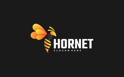 Modelo de logotipo gradiente Hornet