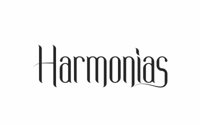 Carattere di visualizzazione moderno di Harmonias
