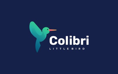 Colibri Logo-Stil mit Farbverlauf