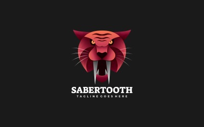 Gradientowy styl logo Sabertooth