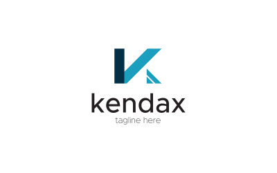 K brief Kendax Logo ontwerpsjabloon