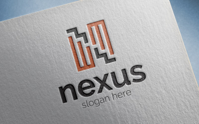 Modèle de conception de logo N lettre Nexus