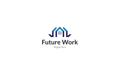 Modelo de design de logotipo de trabalho do futuro imobiliário