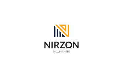 Plantilla de diseño de logotipo N letra Nirzon