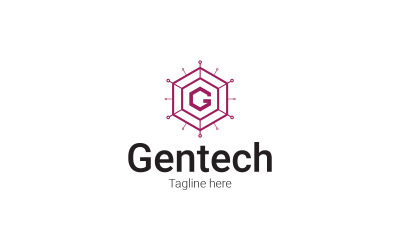 Шаблон дизайна логотипа Gentech G письмо