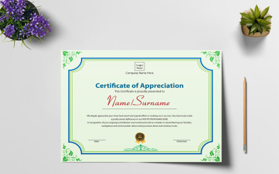 Шаблон сертифіката Creative and Clean Award