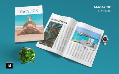 Vakantie - Tijdschriftsjabloon