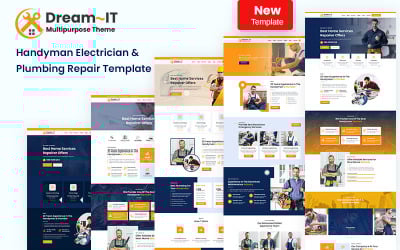 Tamirci Elektrikçi ve Sıhhi Tesisat Tamircisi Bootstrap HTML5 Web Sitesi Şablonu