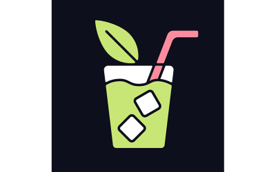 Iced Tea RGB-färgikon för mörkt tema