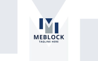 Logotipo profissional Meblock Letter M