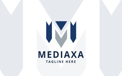 Mediaxa Buchstabe M Professional Logo