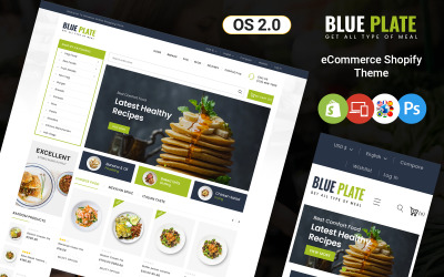 Blue Plate - Eten Shopify-thema