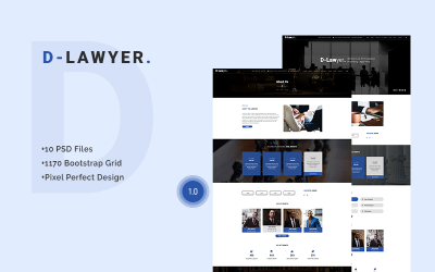 D-Lawyer - 律师，律师事务所 PSD 模板