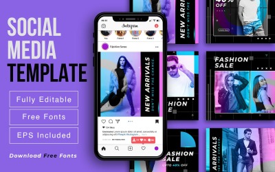 6 Fashion Social Media Post Template