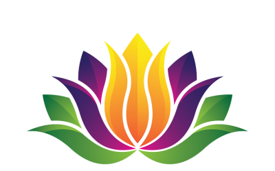 Lotus Flower Colorful Logo
