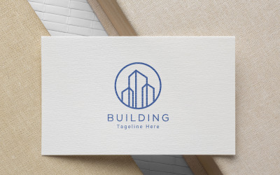 Minimalist Building Logo Design - Real Estate Logo Design