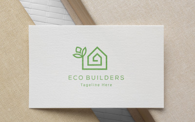 Modèle de logo immobilier Eco Builders