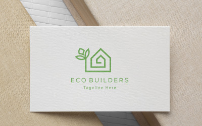 Modello di logo immobiliare di Eco Builders